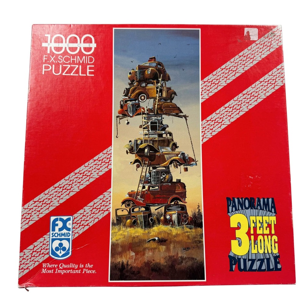 FX Schmid The Junk Pile 1000 Pc Panorama Puzzle Dale A Klee‎ 1994 Vtg UNCOUNTED